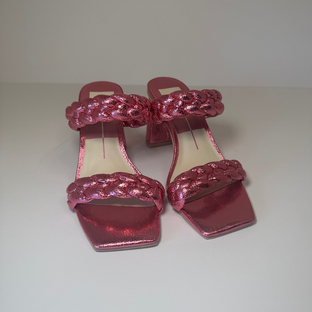 Dolce Vita Shoes Women's Size 7 Pink Shiny Bailey Heels Barbiecore NWT